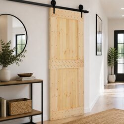 Premium Solid Pine Wood Interior Door 90x210cm Modern Design