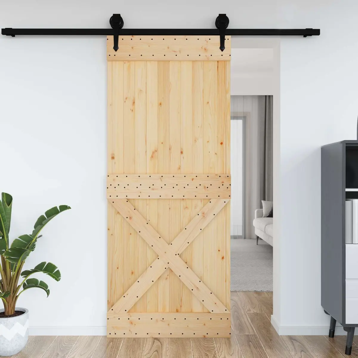 Solid Pine Wood Interior Door 95 x 210 cm