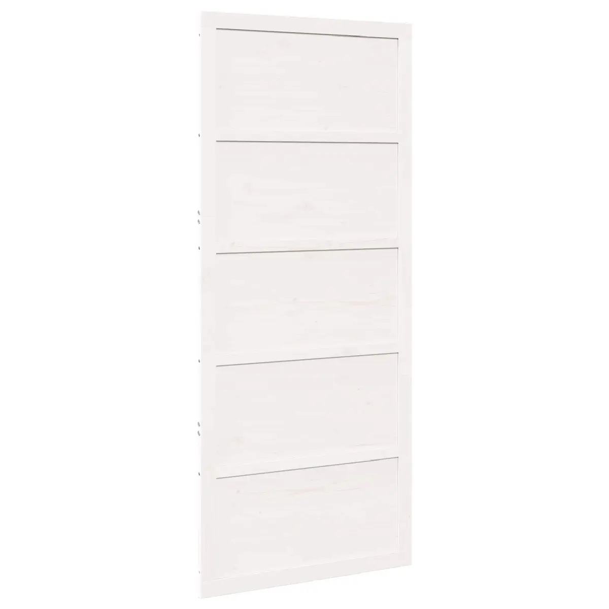 Rustic White Sliding Barn Door, Solid Pine Wood 100 x 208 cm