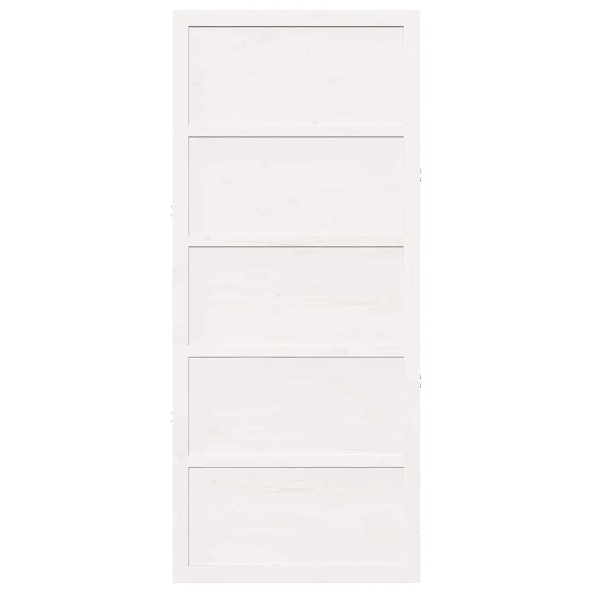 Rustic White Sliding Barn Door, Solid Pine Wood 100 x 208 cm