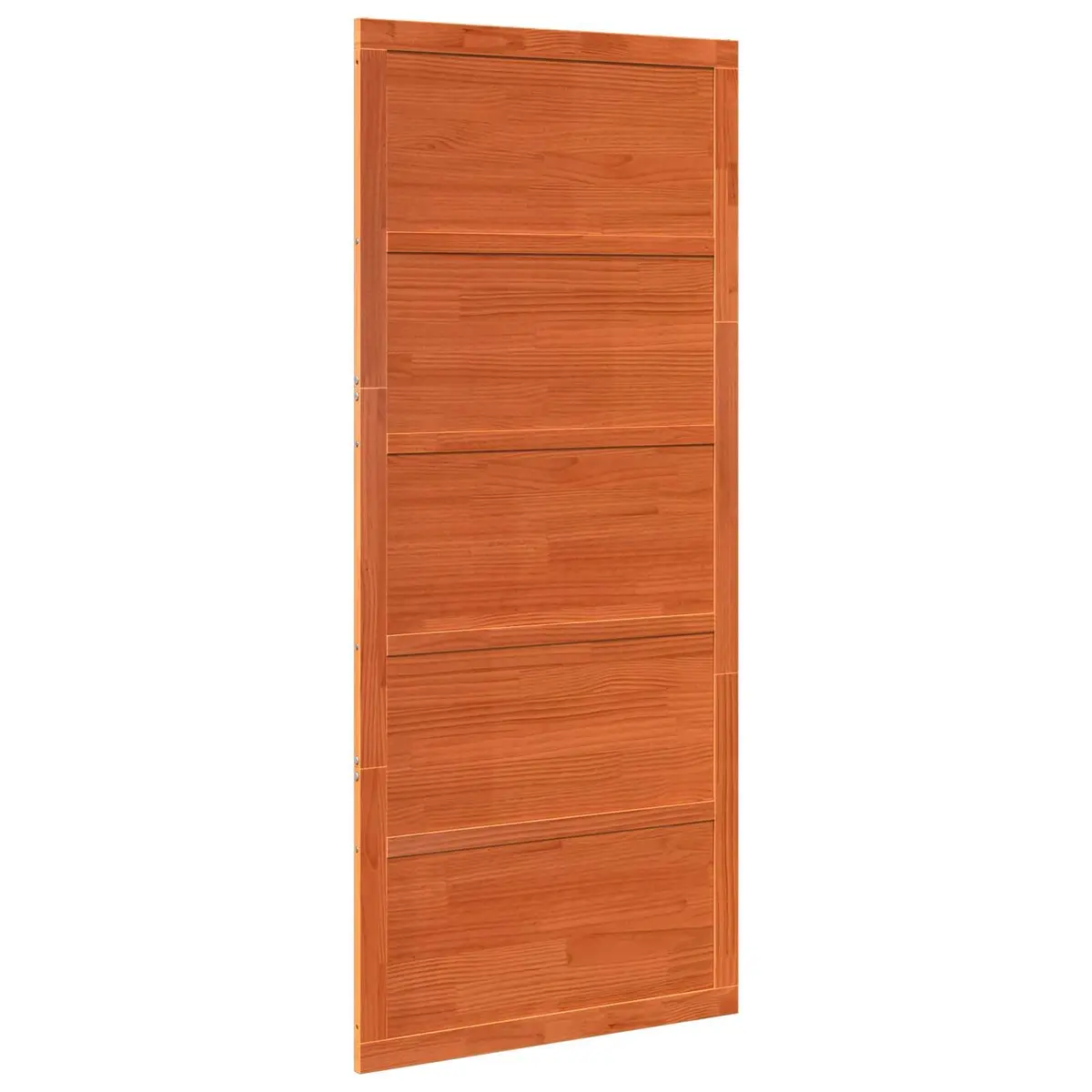 80cm Brown Solid Pine Wood Barn Door with Sliding Mechanism
