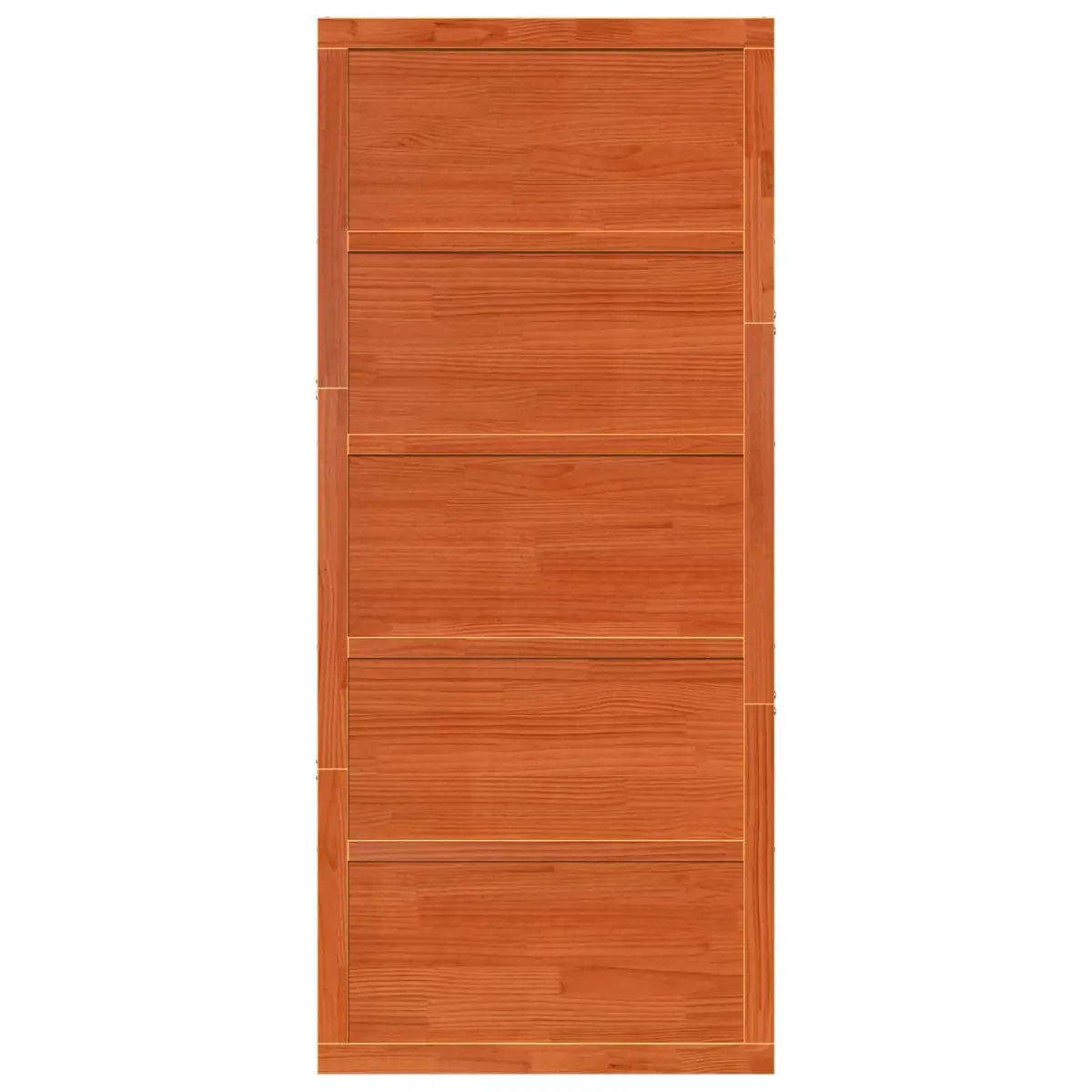 80cm Brown Solid Pine Wood Barn Door with Sliding Mechanism