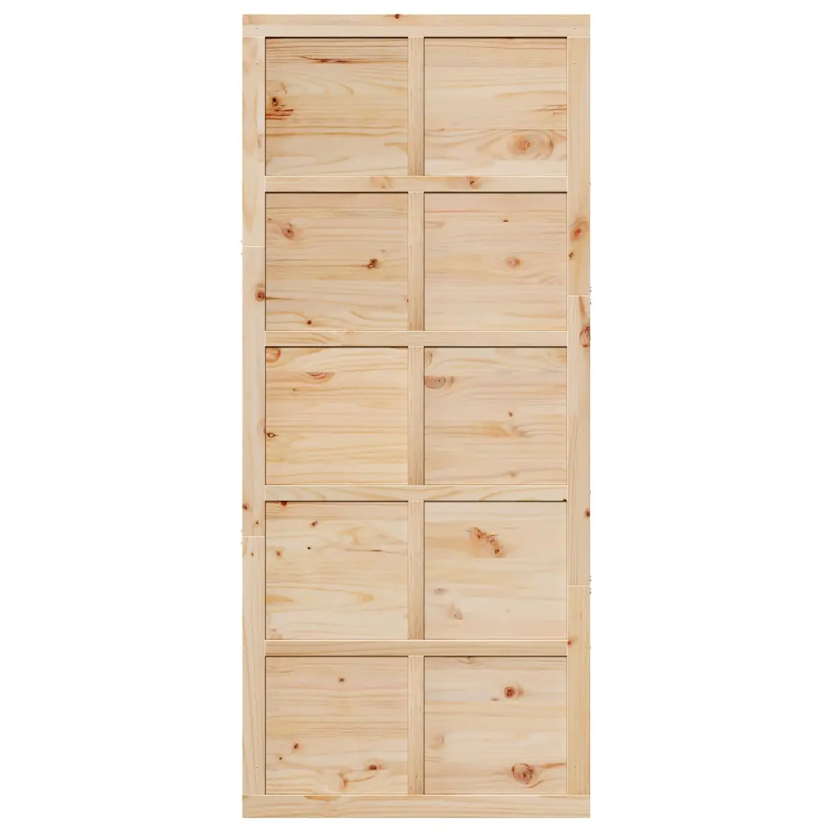 Rustic Solid Pine Wood Sliding Barn Door 100x208cm