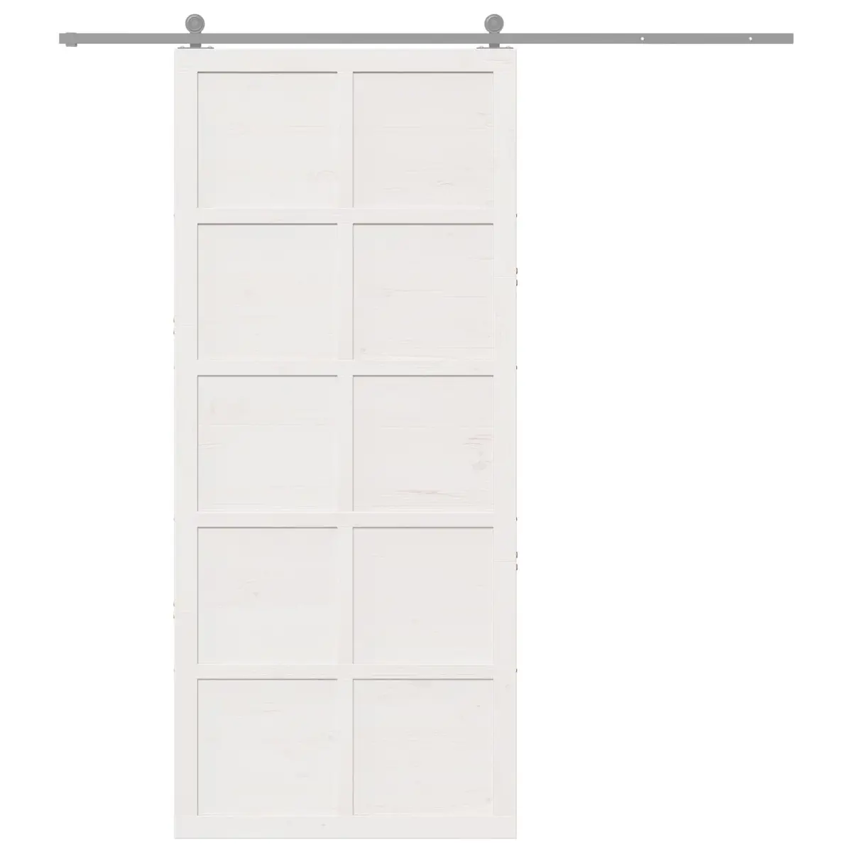 White Solid Pine Wood Barn Door 100x208cm