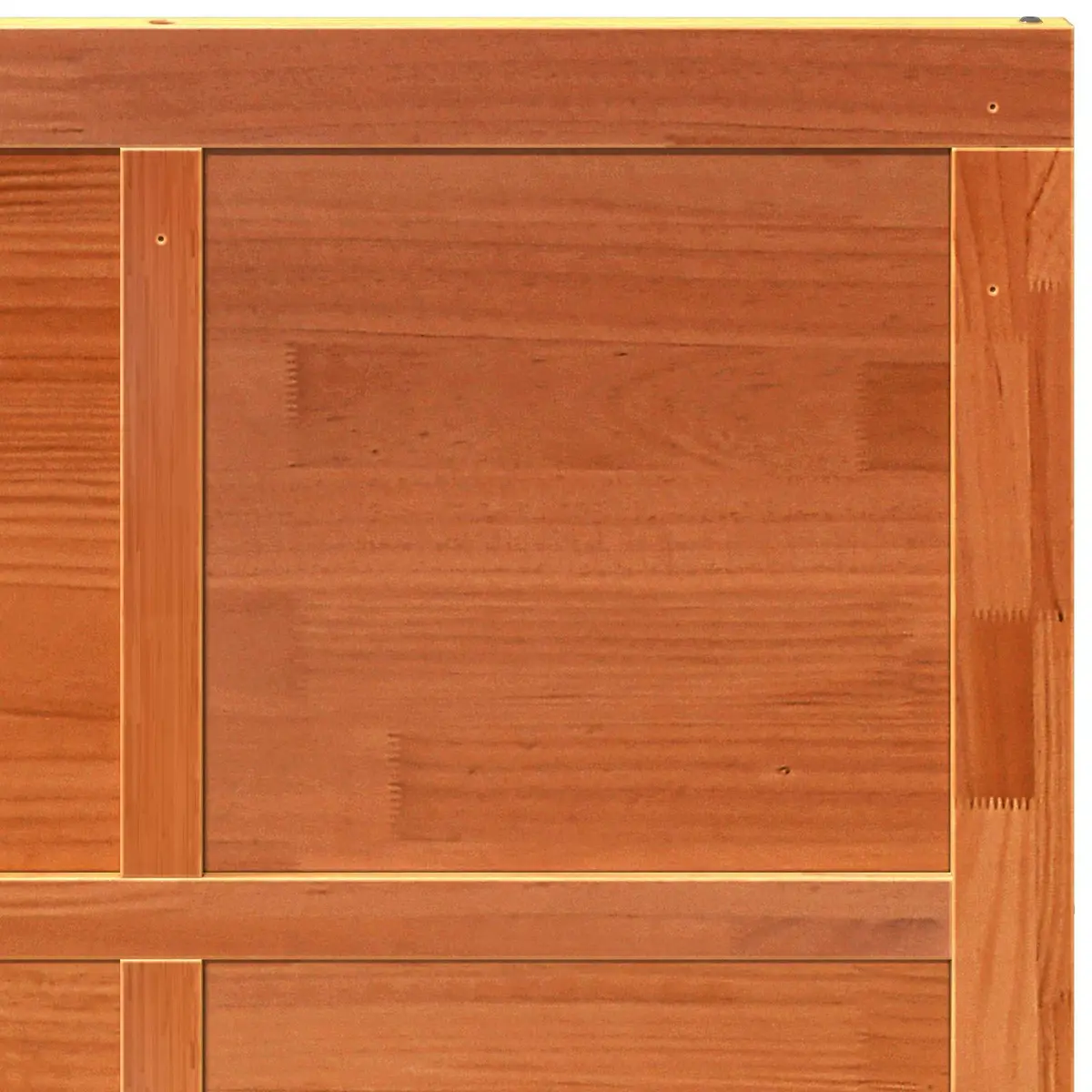 Brown Solid Pine Barn Door with Sliding Mechanism
