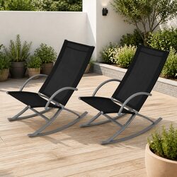Durable Outdoor Rocking Chairs Set of 2 for Patio