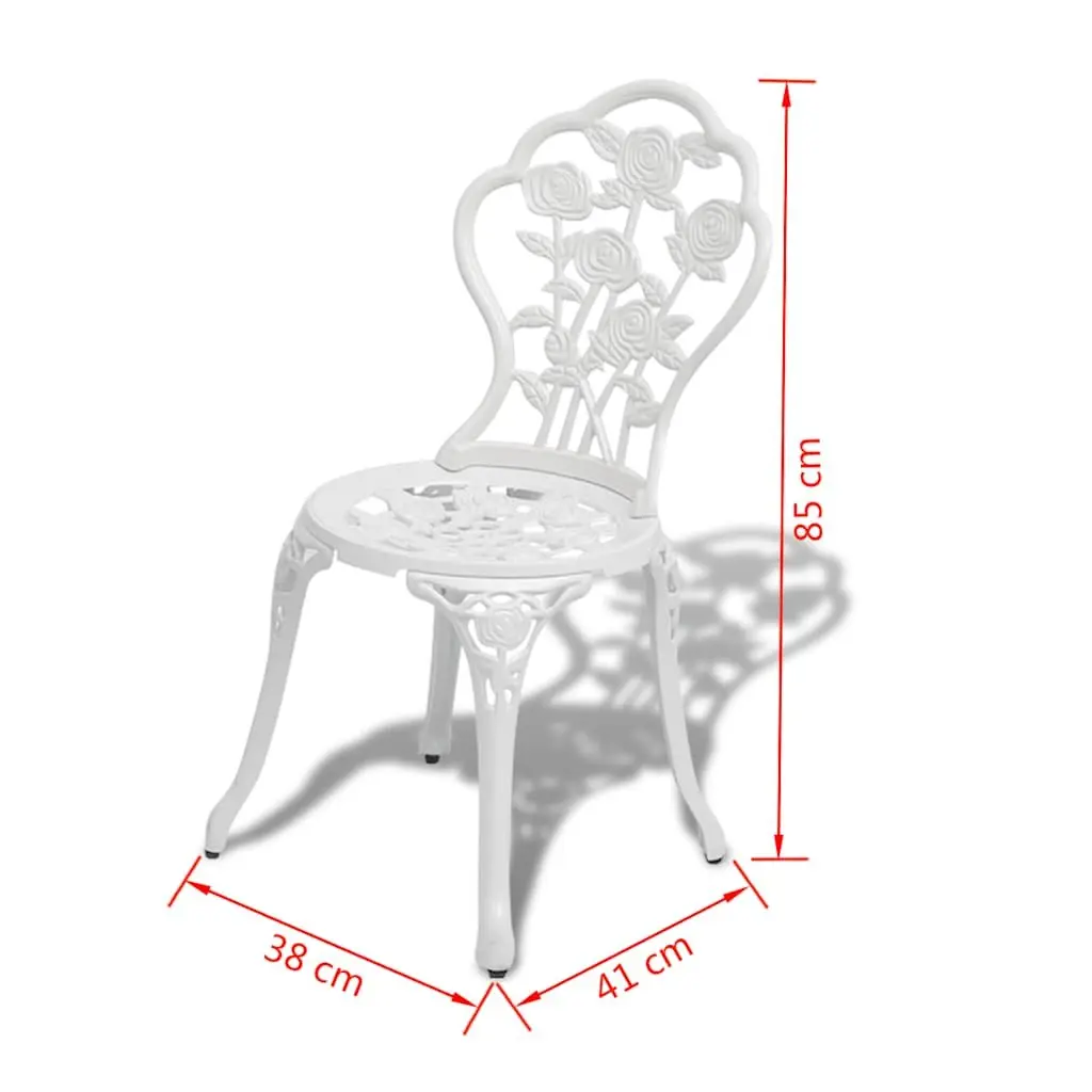 3 Piece Bistro Set with Round Table and 2 Chairs