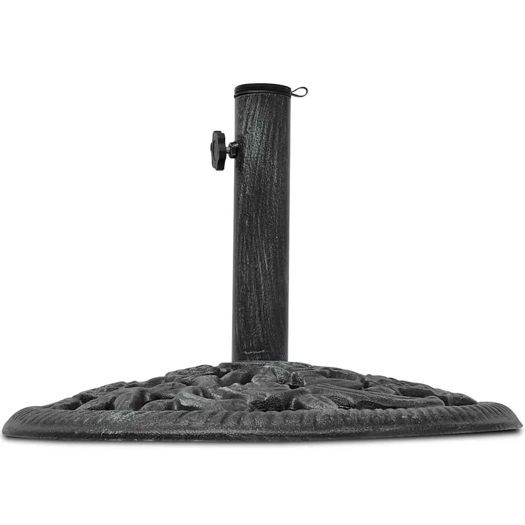Outdoor Umbrella Base Cast Iron Green Garden Parasol Stand Holder Weighted 12kg