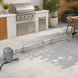 High-Quality Motorised Rotisserie Spit 1000mm for BBQ