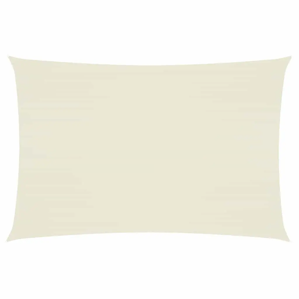 Rectangular Sunshade Sail 2x4 m Cream for Outdoors