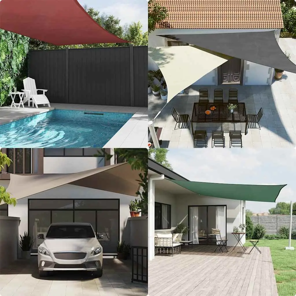 Rectangular Sunshade Sail 2x4 m Cream for Outdoors