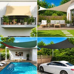 Durable Rectangular Sunshade Sail 4x6m for Outdoor Areas