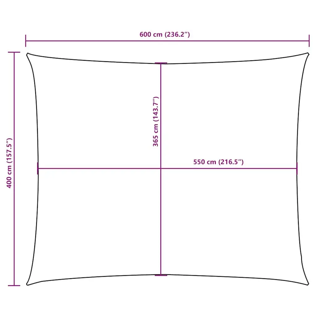 Rectangular Sunshade Sail for Outdoor Use 4x6 m Anthracite