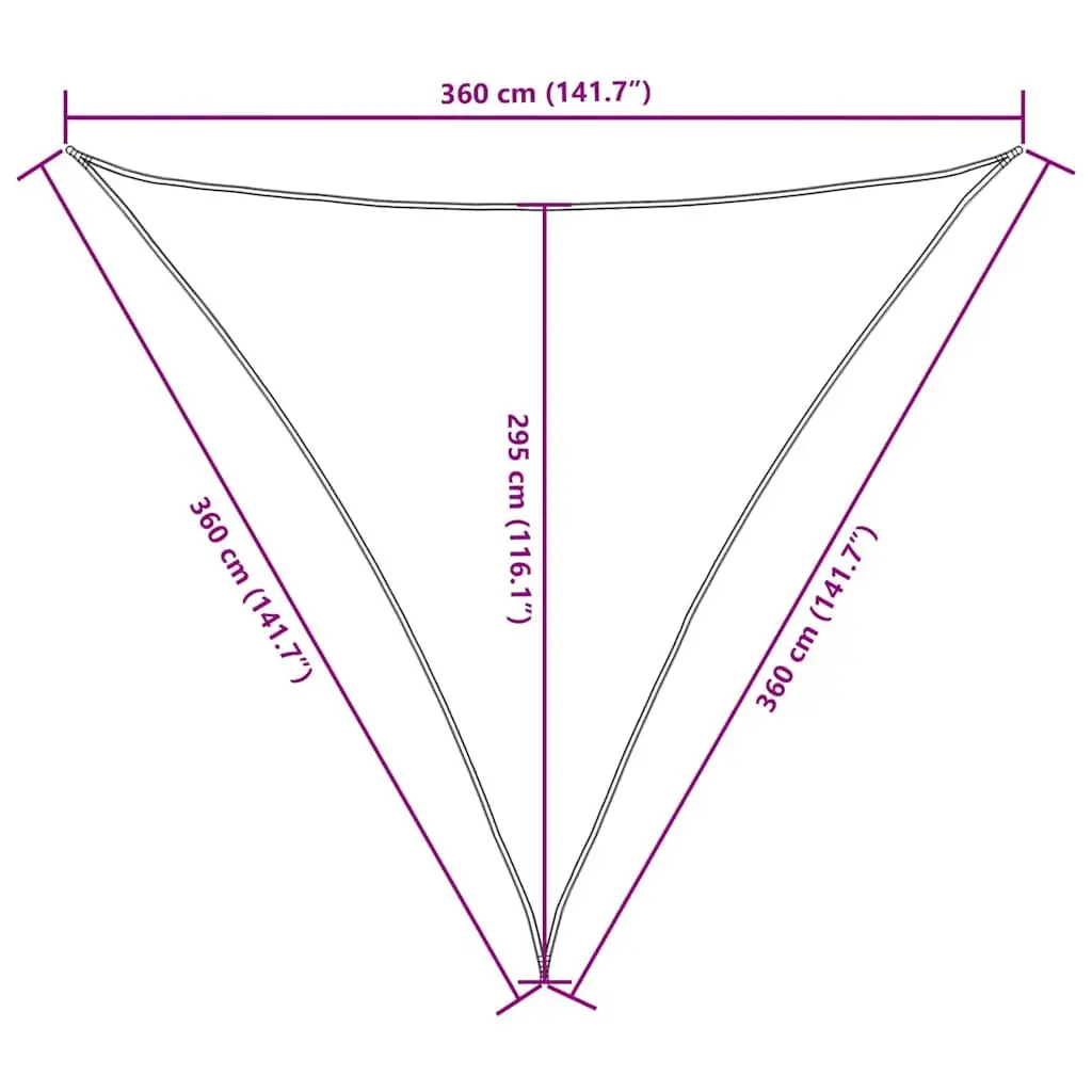 Triangular Sunshade Sail for Outdoor Protection 3.6m