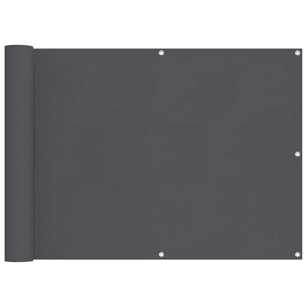 Anthracite Balcony Screen 90x600cm Waterproof Shade