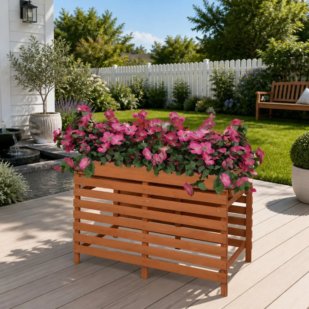 Wooden Garden Planter Box for Vegetables and Herbs