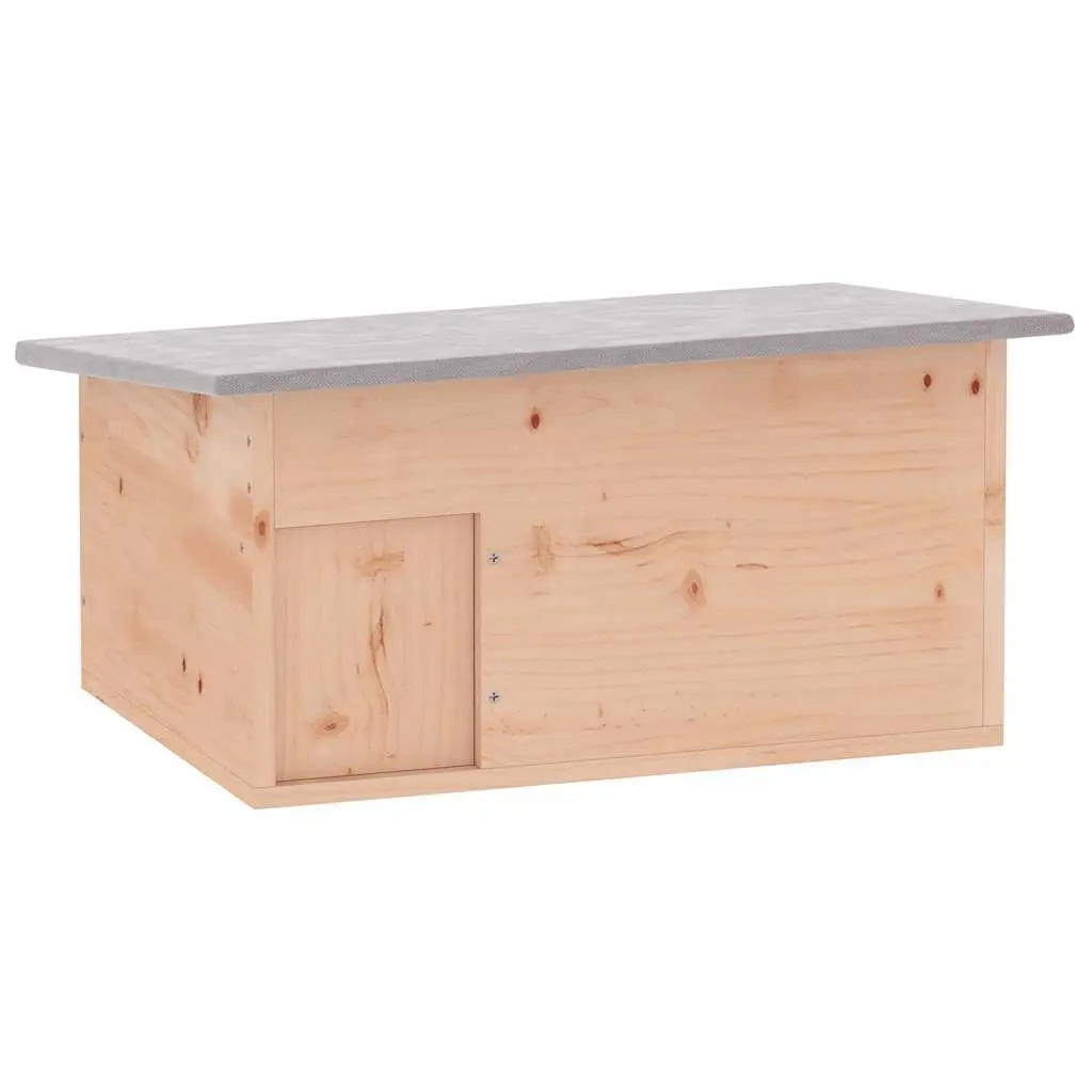 Hedgehog House Wooden Small Animal Shelter Beige 45x33x22cm