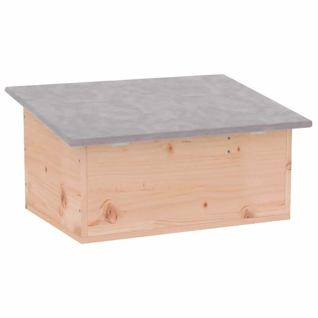 Hedgehog House Wooden Small Animal Shelter Beige 45x33x22cm