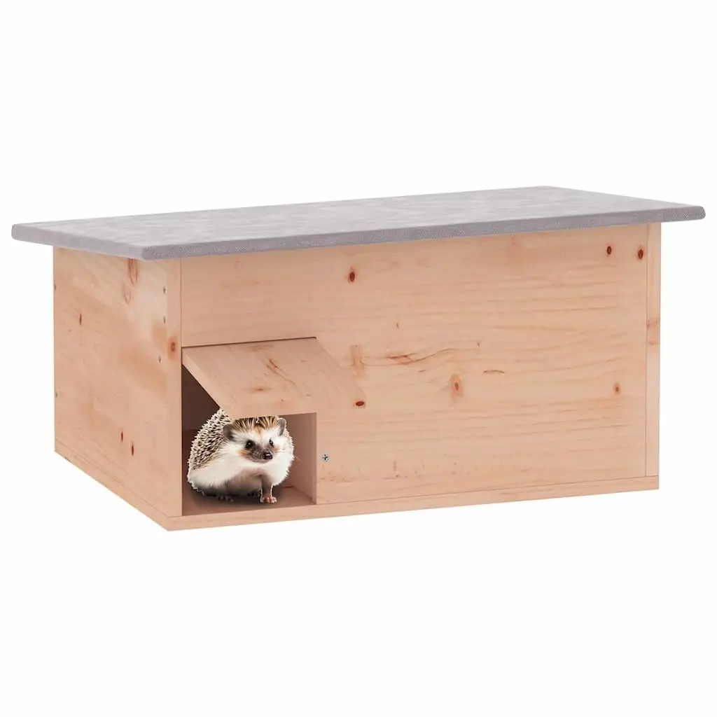 Hedgehog House Wooden Small Animal Shelter Beige 45x33x22cm