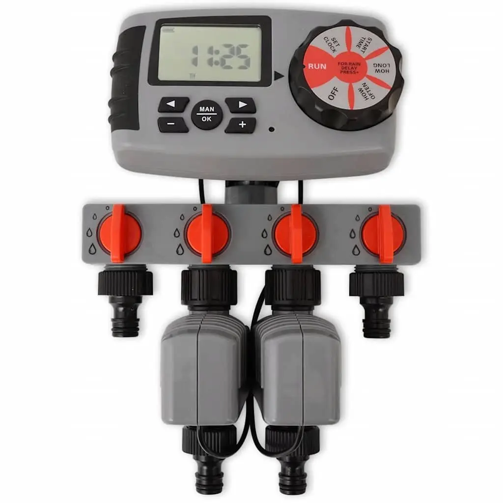 4-Station Automatic Irrigation Timer System