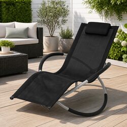 Durable Folding Sun Lounger with Textilene and Metal Frame