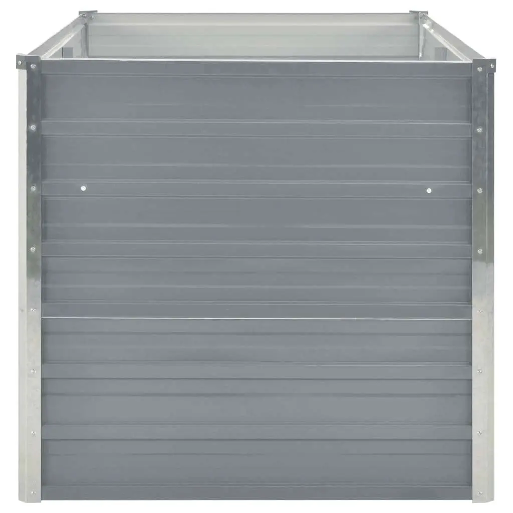 Galvanised Steel Planter Raised Garden Bed 160cm x 80cm x 77cm Grey for Outdoor Use