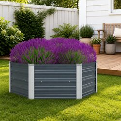 Durable Hexagon Raised Garden Bed 129x129x45cm