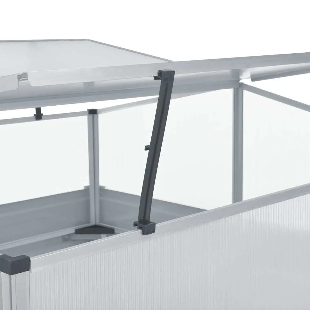 100x100x85 cm Galvanised Steel Greenhouse Grey