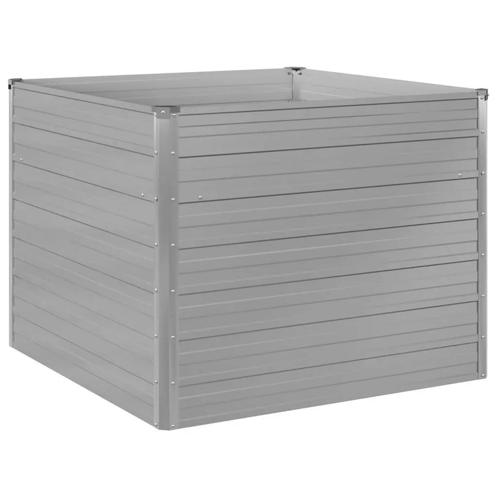 Galvanised Steel Raised Garden Bed 100x100x77 cm