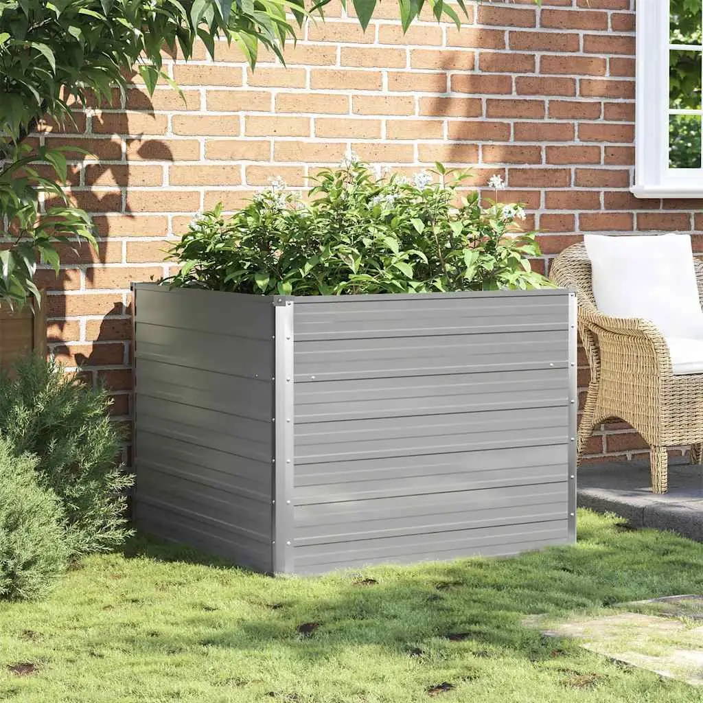 Galvanised Steel Raised Garden Bed 100x100x77 cm