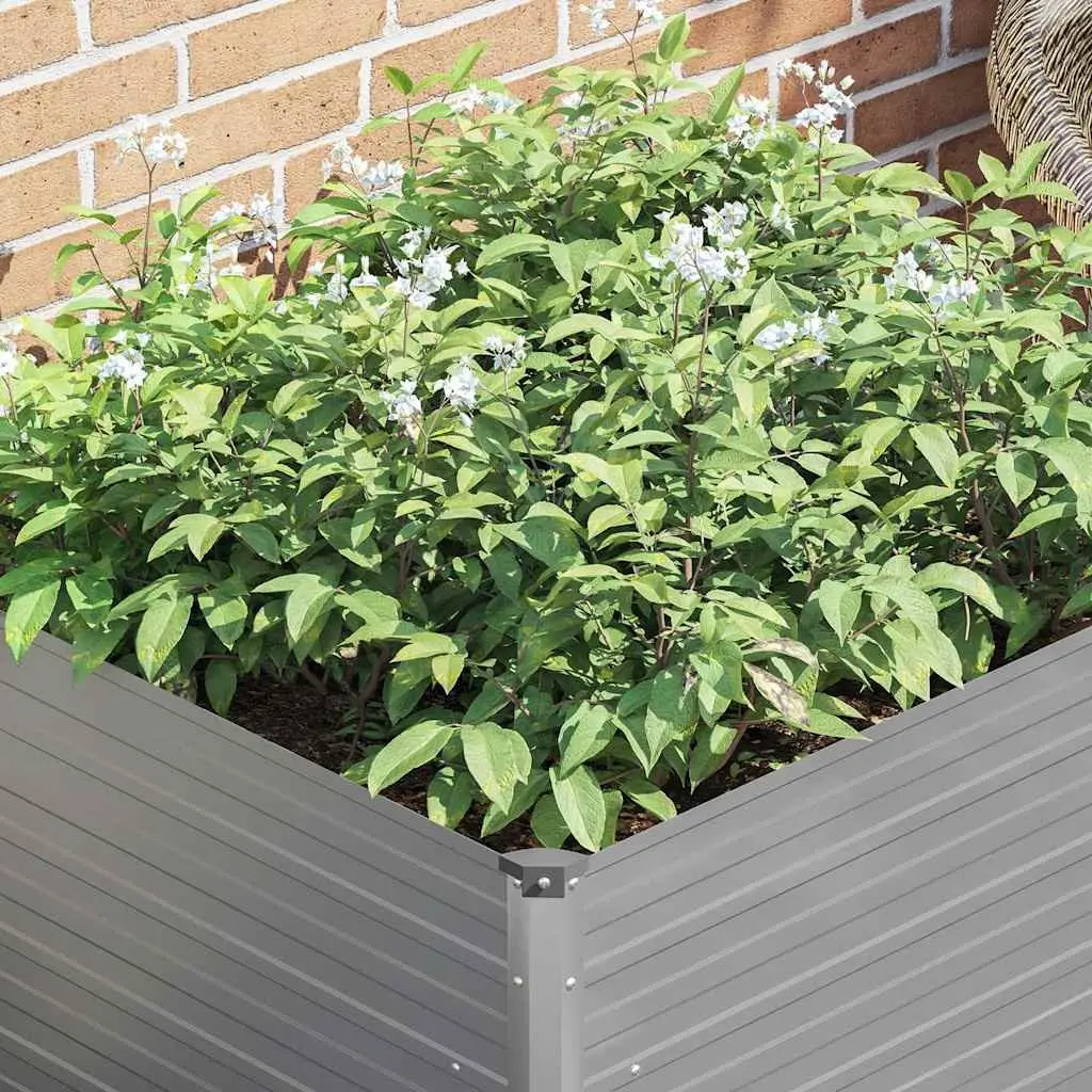 Galvanised Steel Raised Garden Bed 100x100x77 cm