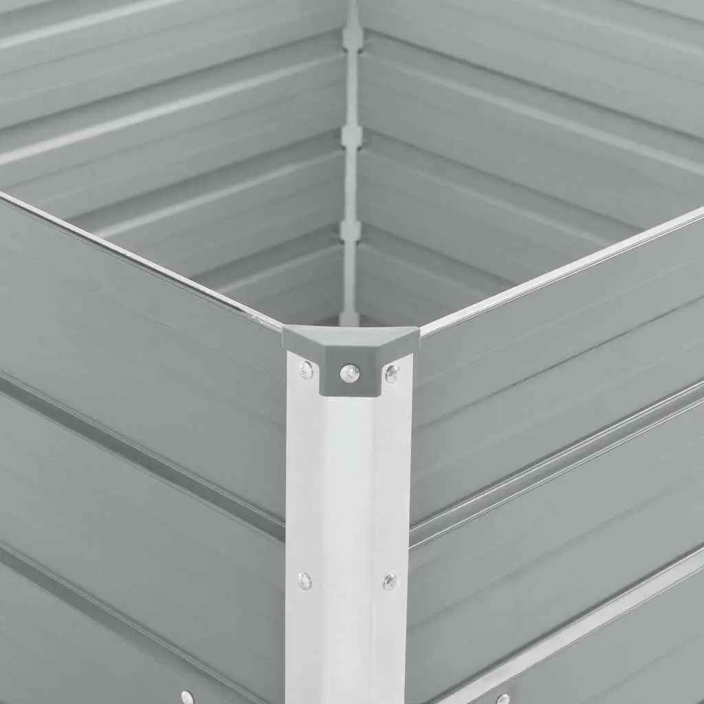 Galvanised Steel Raised Garden Bed 100x100x77 cm