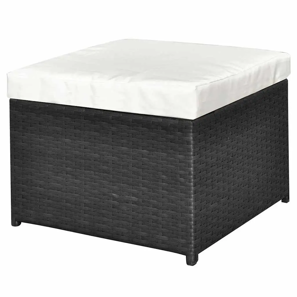 4-Piece Outdoor Lounge Set with Storage Table and Cushions