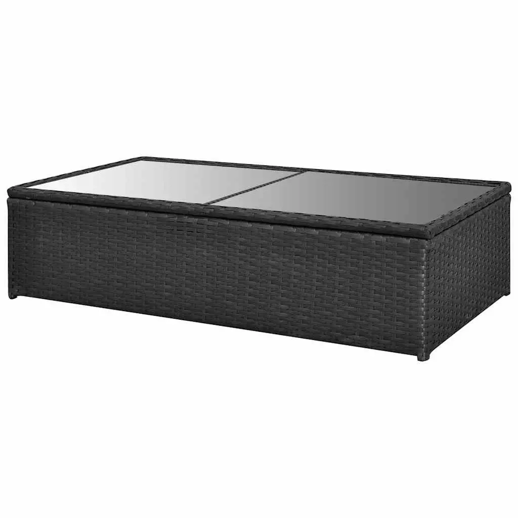 4-Piece Outdoor Lounge Set with Storage Table and Cushions