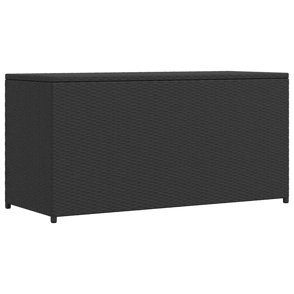 Garden Storage Box PE Rattan 120 x 50 x 60 cm Black Outdoor Patio Waterproof Furniture
