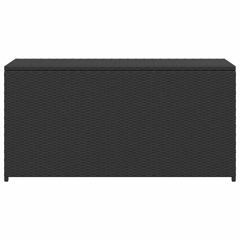 Garden Storage Box PE Rattan 120 x 50 x 60 cm Black Outdoor Patio Waterproof Furniture