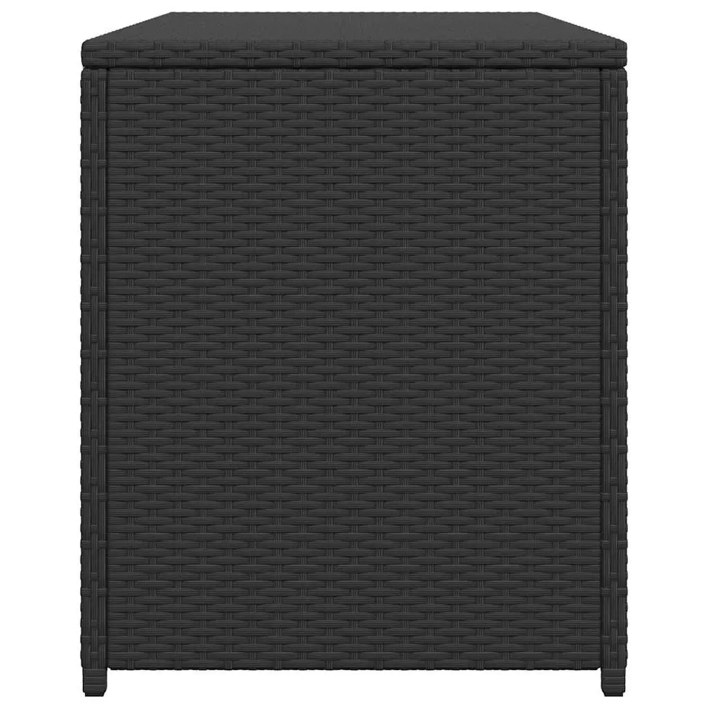 Garden Storage Box PE Rattan 120 x 50 x 60 cm Black Outdoor Patio Waterproof Furniture