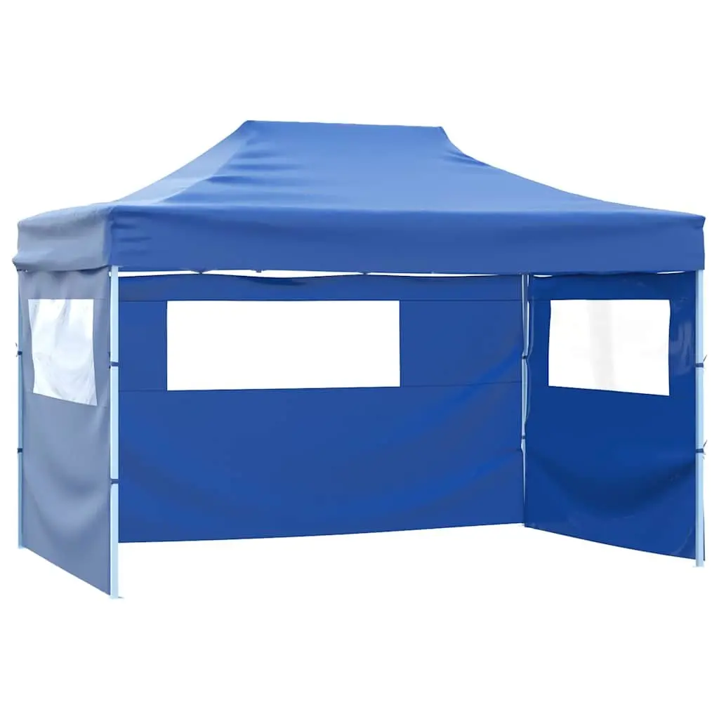 Foldable Pop-Up Tent 3x4.5m with Blue Canopy