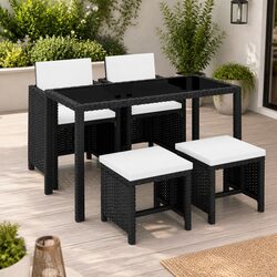 5-Piece Garden Furniture Set with Durable Poly Rattan