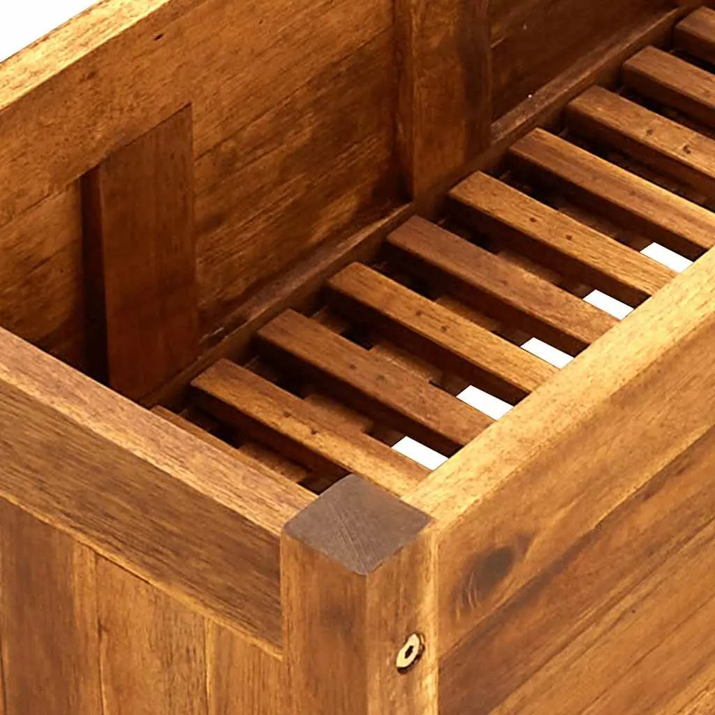 Garden Raised Bed Planter Box Acacia Wood 150x30x25cm Brown