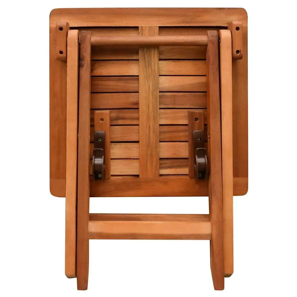 Outdoor Sun Lounger with Side Table in Solid Acacia Wood