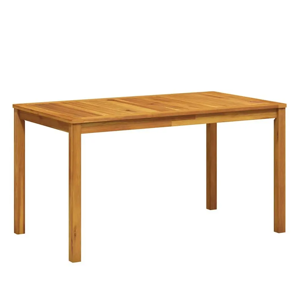 Solid Acacia Wood Outdoor Dining Table 140x80x74cm