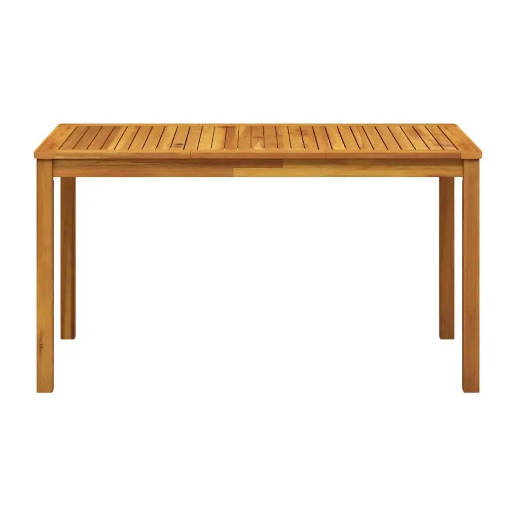 Solid Acacia Wood Outdoor Dining Table 140x80x74cm