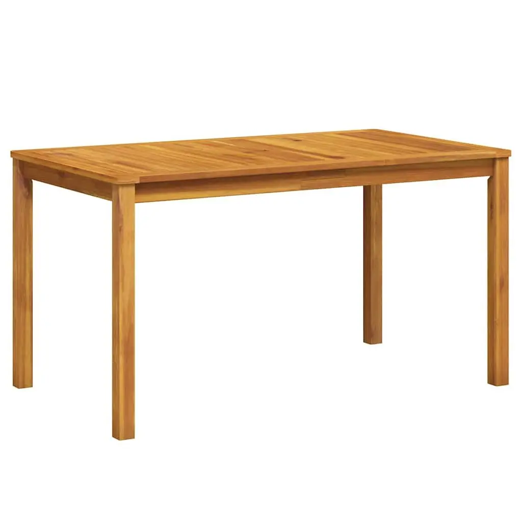 Solid Acacia Wood Outdoor Dining Table 140x80x74cm