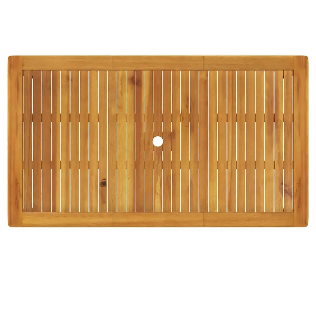 Solid Acacia Wood Outdoor Dining Table 140x80x74cm