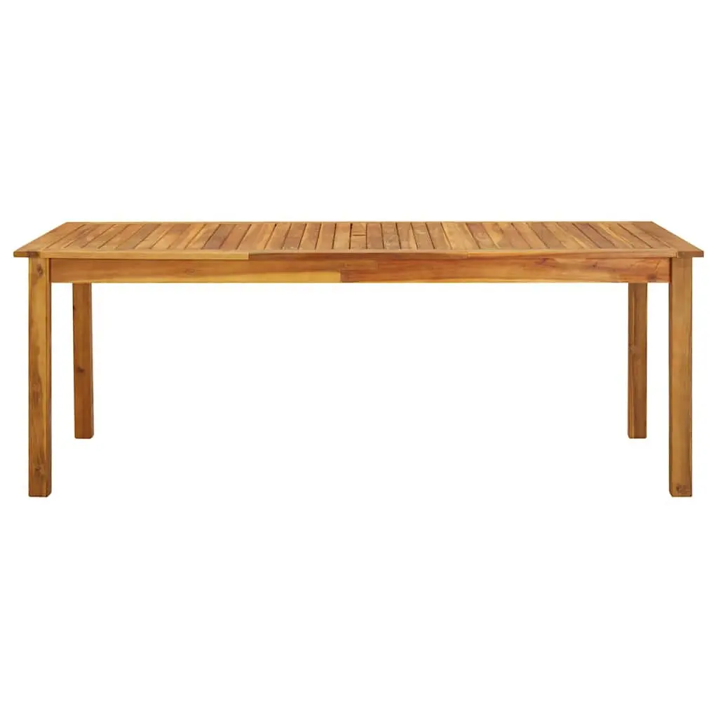 Solid Acacia Wood Garden Table 200x90x74 cm Outdoor Dining Furniture Brown