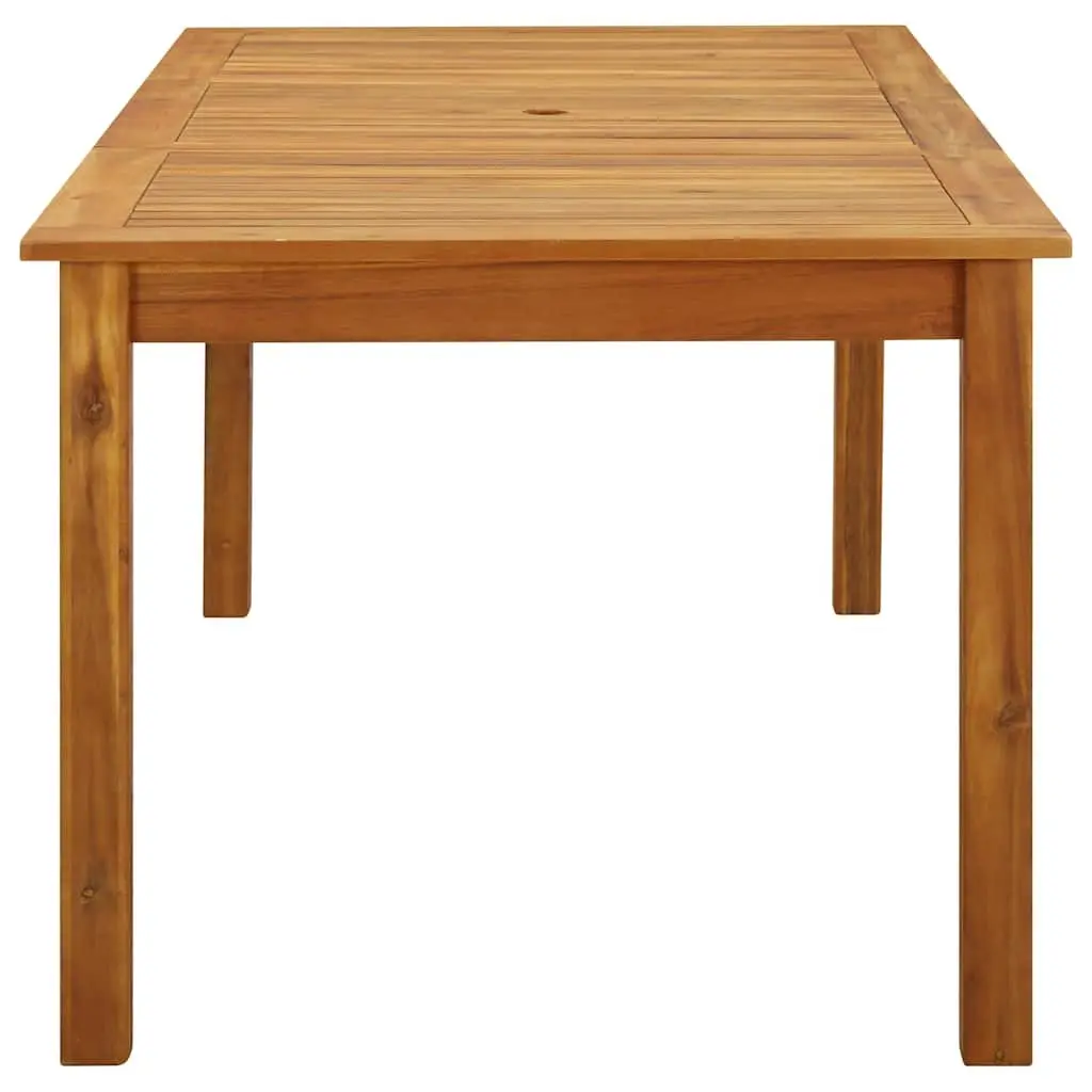Solid Acacia Wood Garden Table 200x90x74 cm Outdoor Dining Furniture Brown