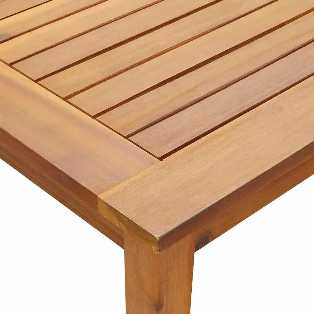 Solid Acacia Wood Garden Table 200x90x74 cm Outdoor Dining Furniture Brown