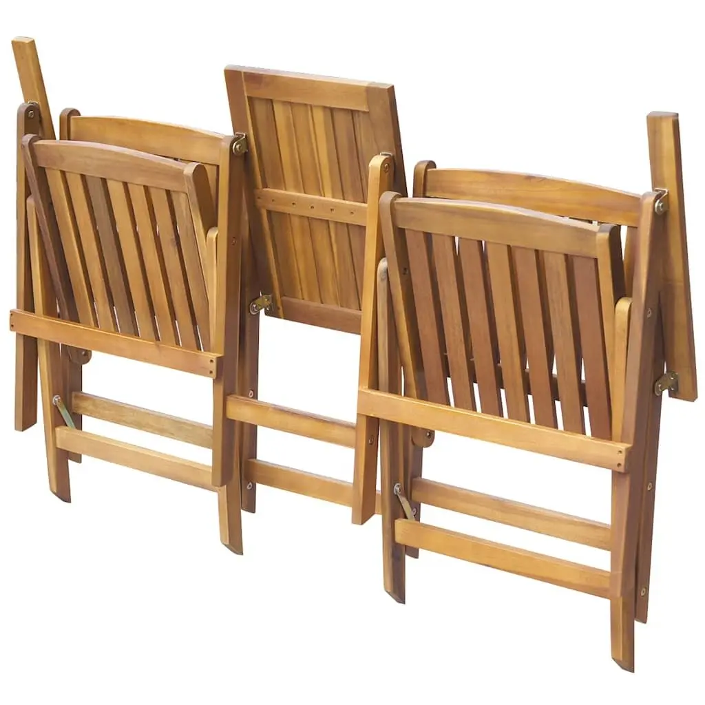 140cm Wooden Folding Garden Bench with Tea Table