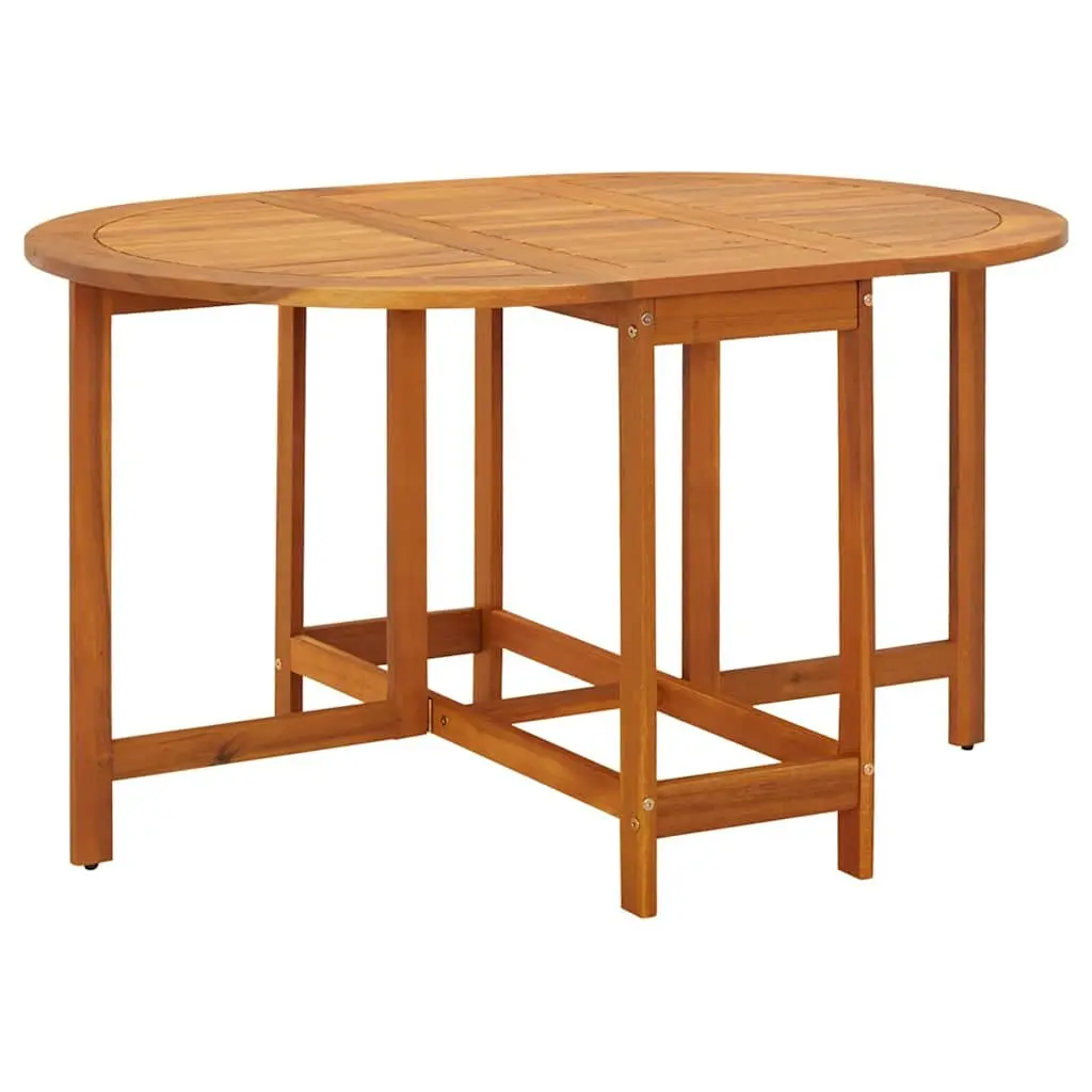 Brown Wood Drop Leaf Dining Table for Outdoor Use
